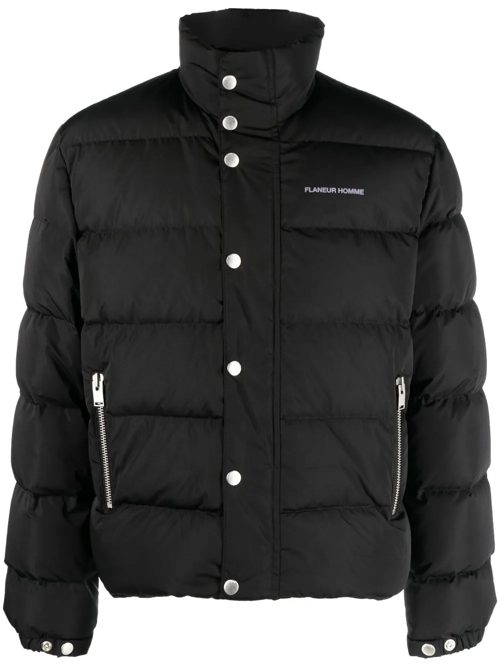 

Château Lafleur-Gazin logo-print padded jacket - Black
