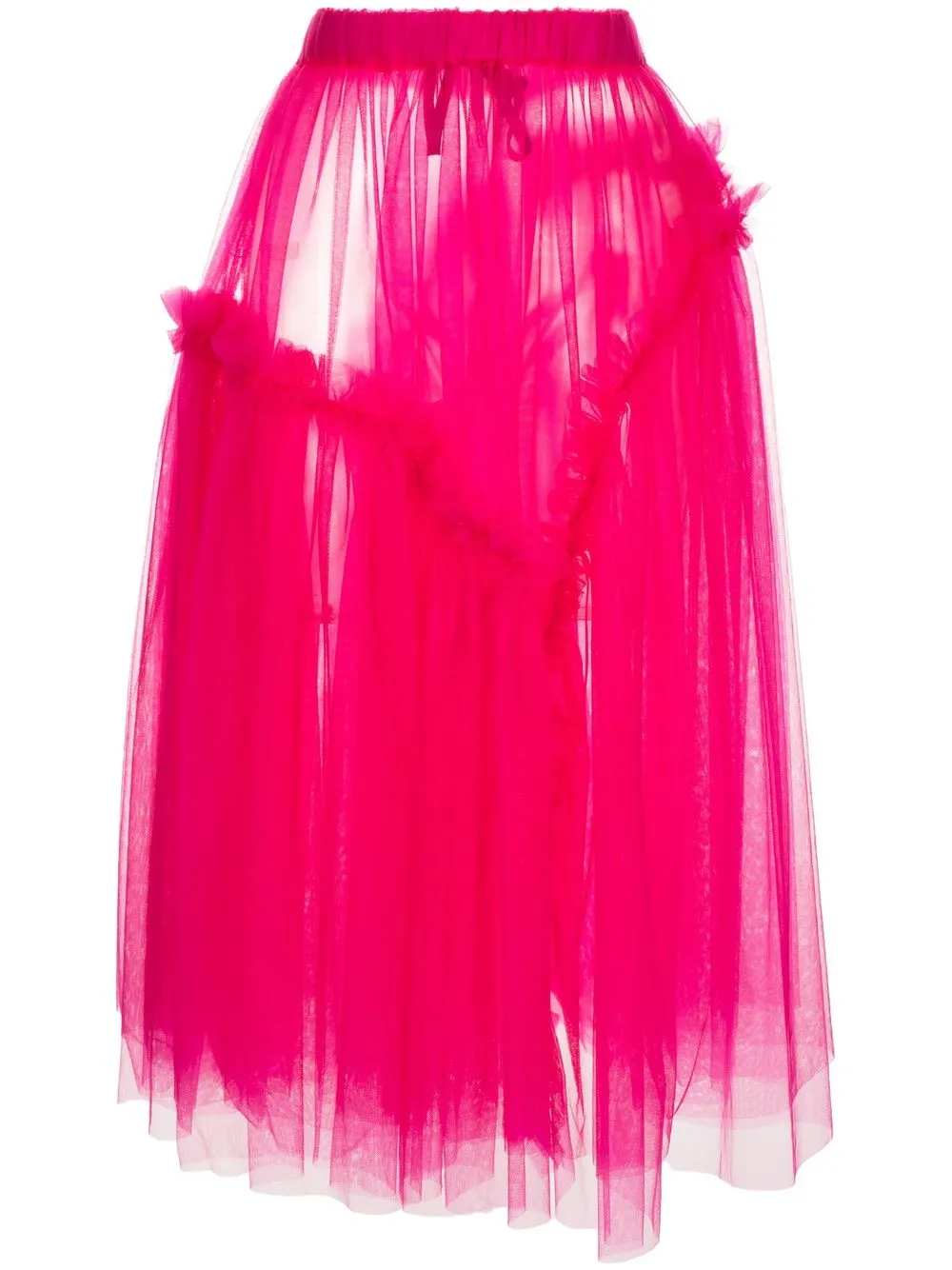 

Comme Des Garçons Noir Kei Ninomiya asymmetric tulle A-line skirt - Pink