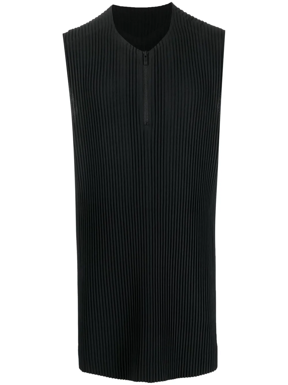 

Homme Plissé Issey Miyake pleated longline tank top - Black