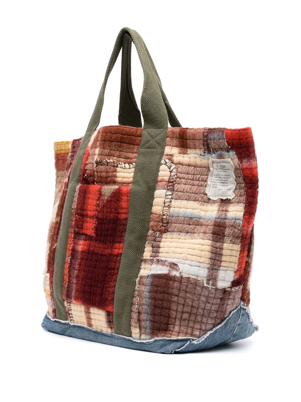 Shop Greg Lauren Quilted Patchwork Tote Bag In Multicolour