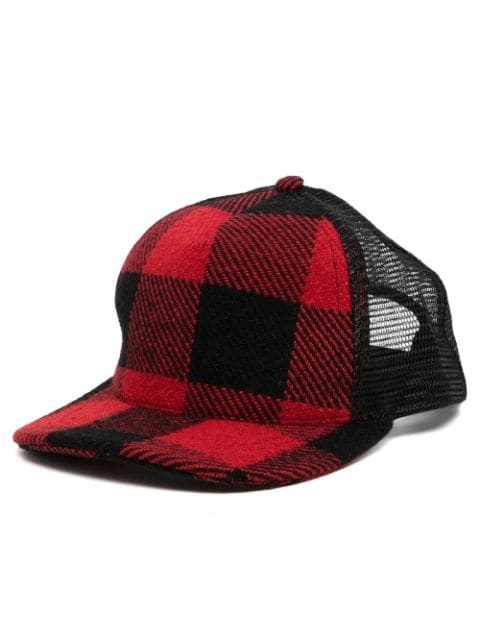 Greg Lauren gorra con cuadros estampados 