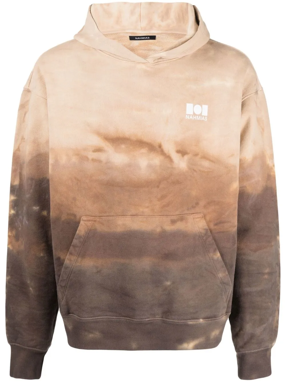 

Nahmias gradient logo-print hoodie - Brown