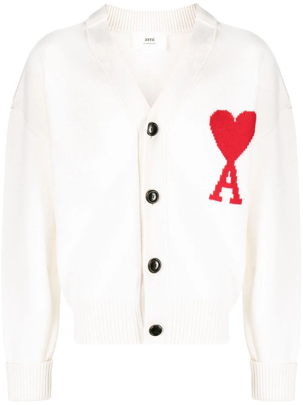 

AMI Paris Ami de Coeur cardigan - Neutrals