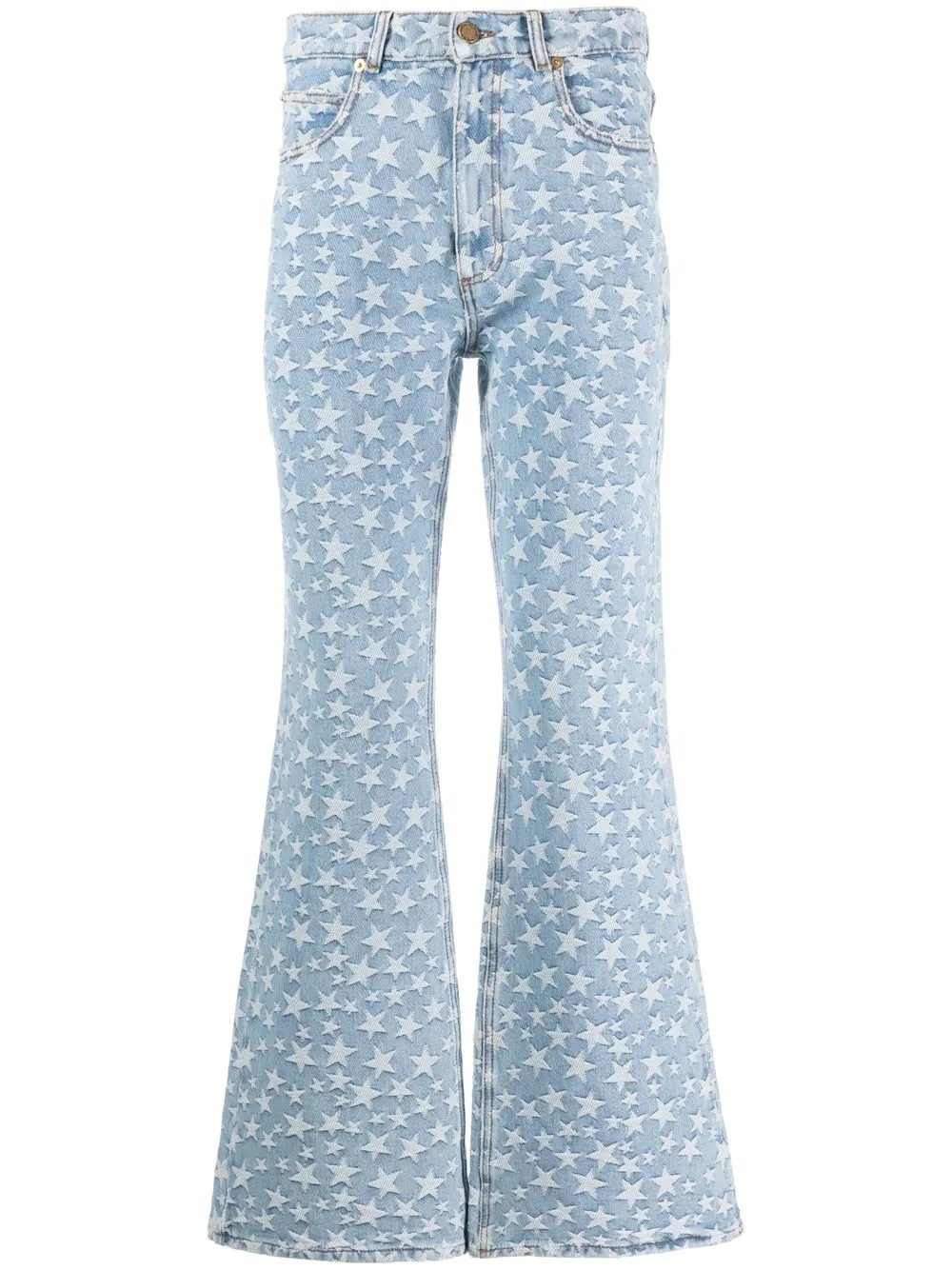 

ERL star-print flared jeans - Blue