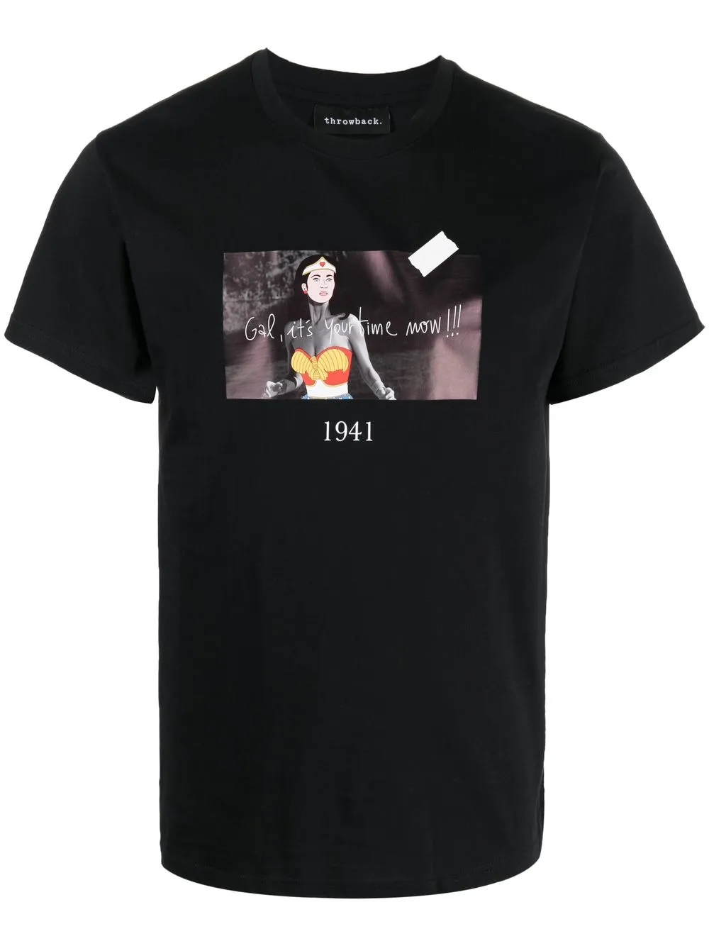 

Throwback. Wonder Woman graphic-print T-shirt - Black