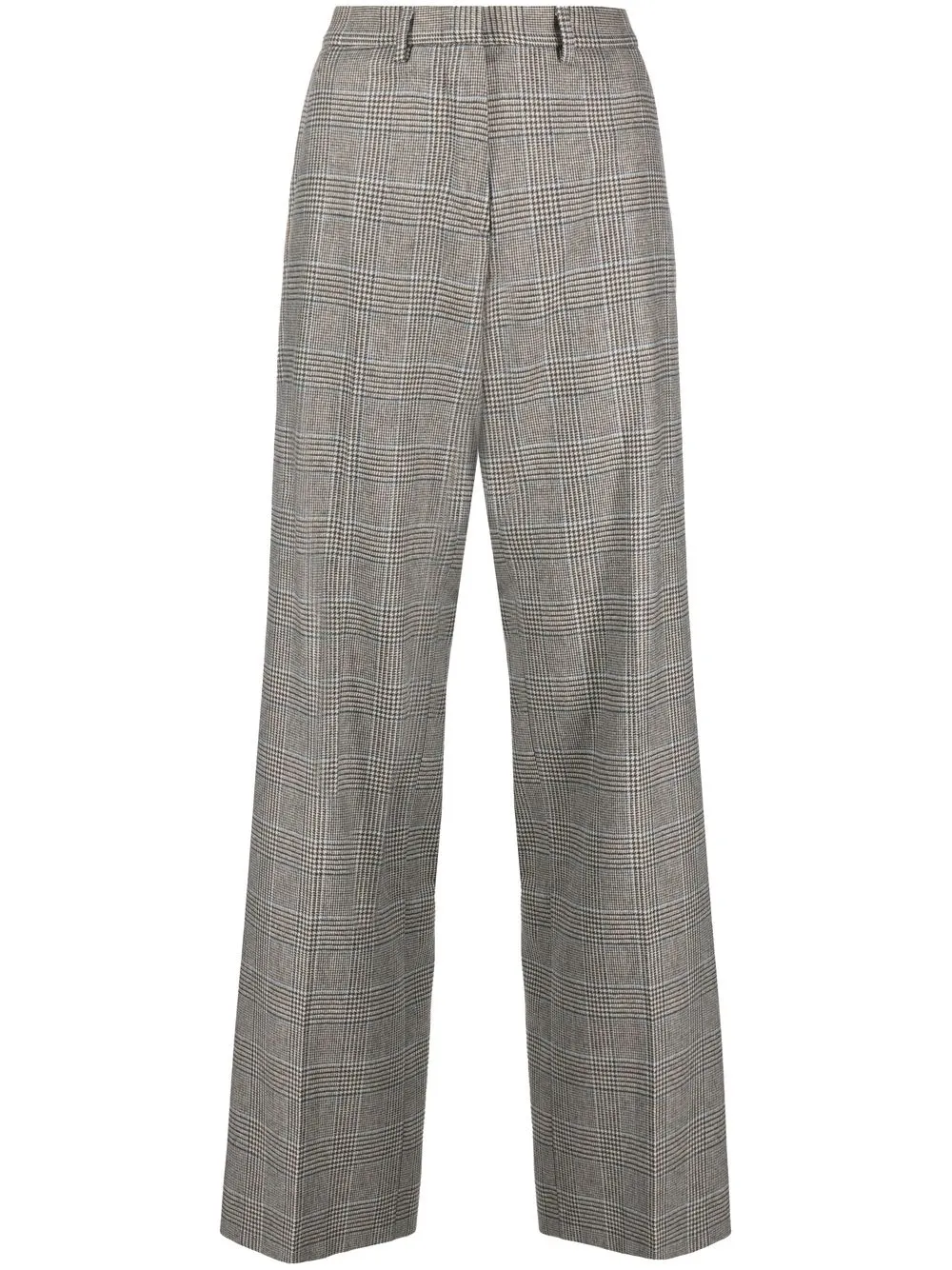 

Kiton Prince of Wales-print trousers - White