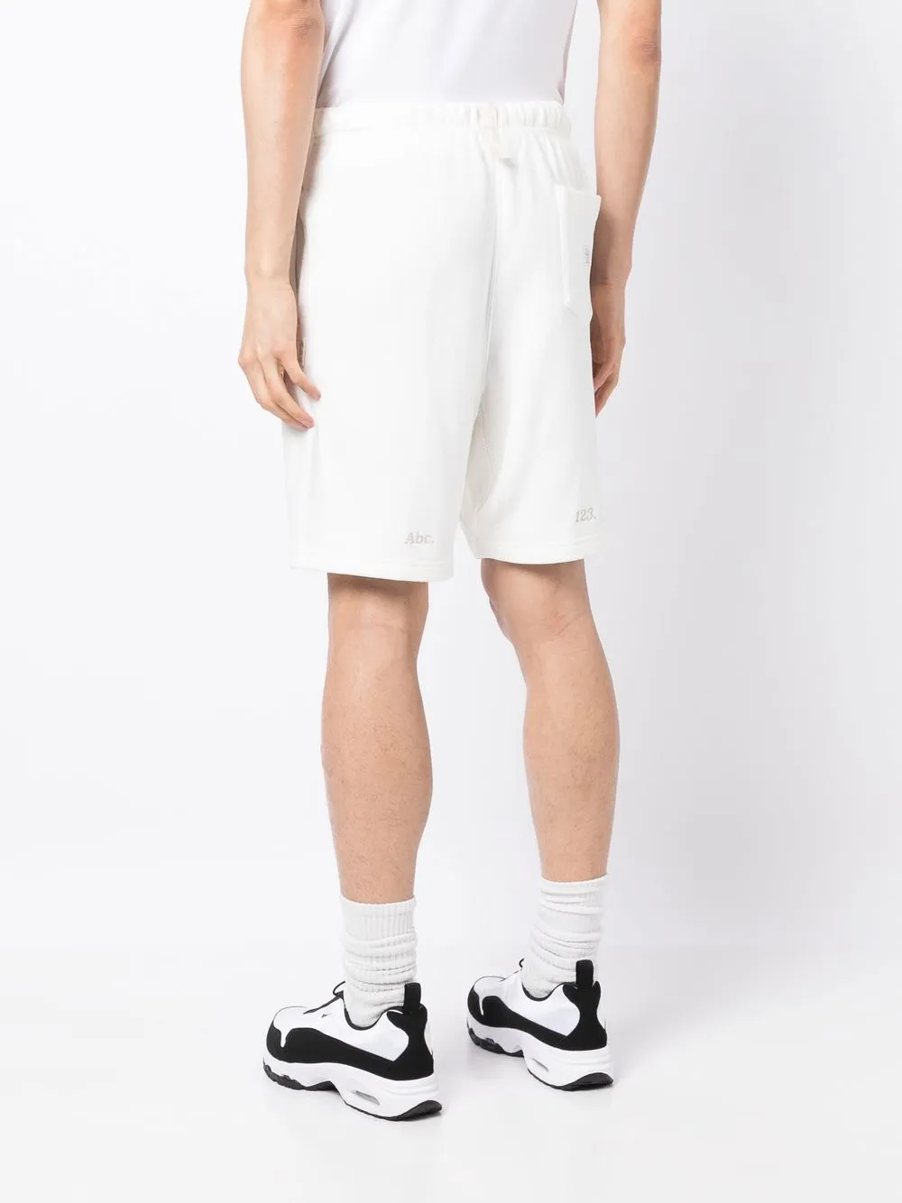 Advisory Board Crystals Drawstring Sweat-shorts In White