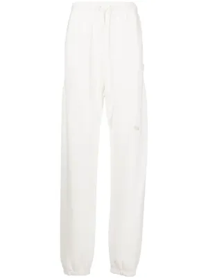 Denim Tears Mono Cotton Wreath Track Pants | White | FARFETCH