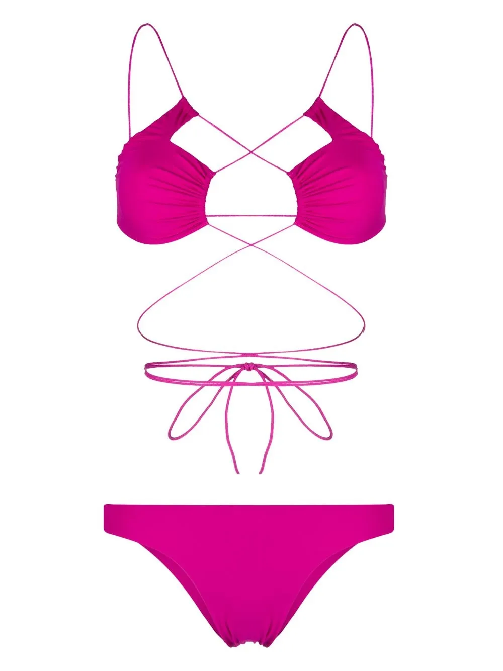 

Amazuìn wraparound-strap bikini - Purple