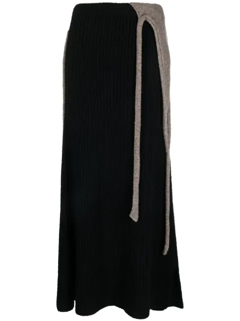 Ottolinger ribbed-knit boucle maxi skirt