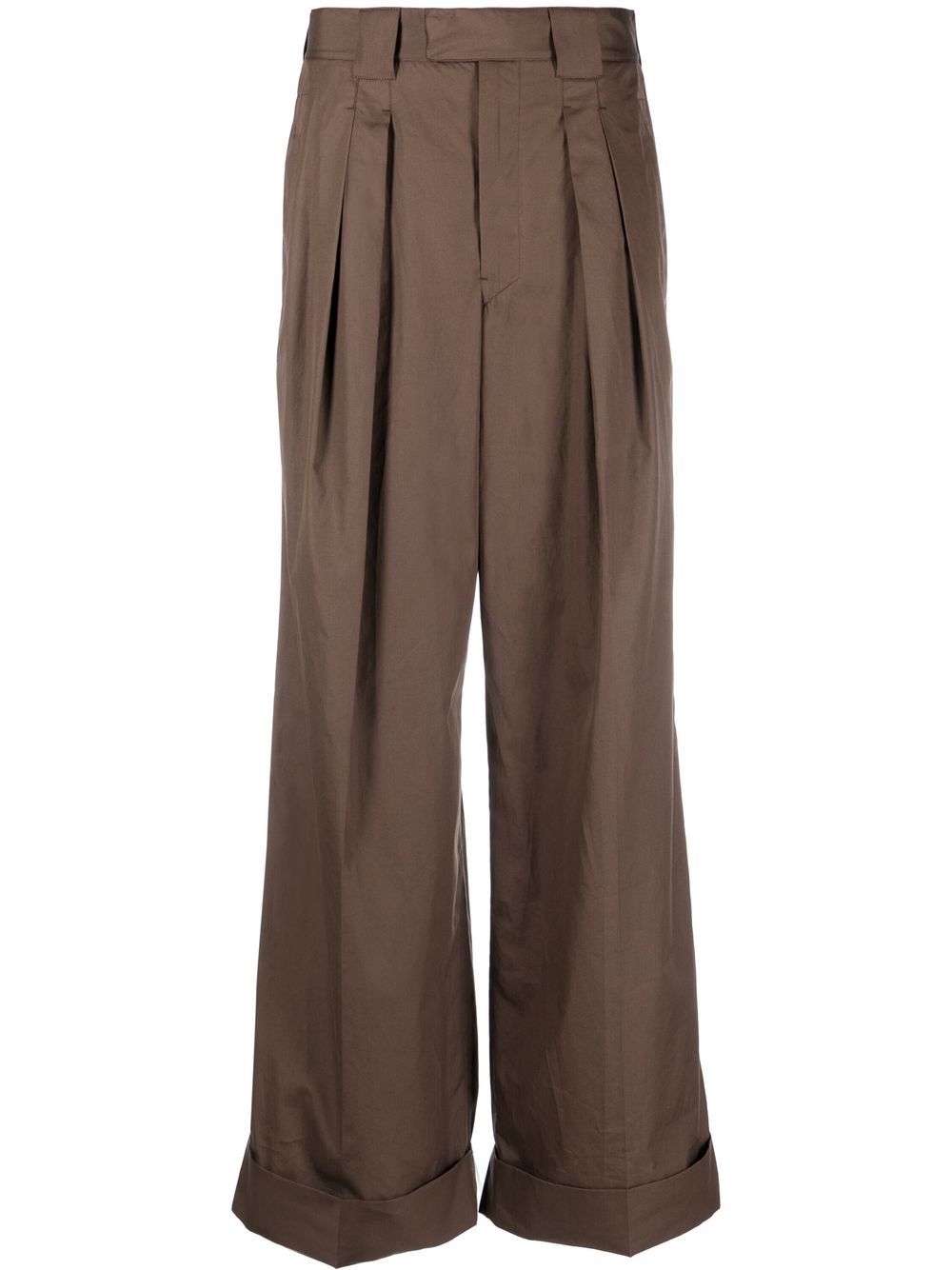 high waisted pleated trousers