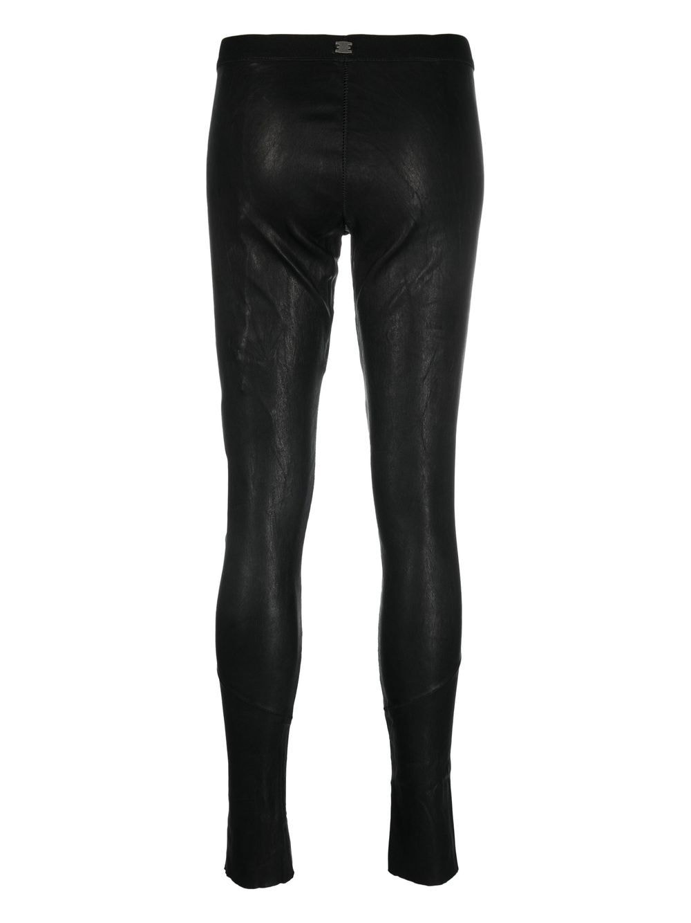 Shop Isaac Sellam Experience Low-rise Leather Leggings In Black