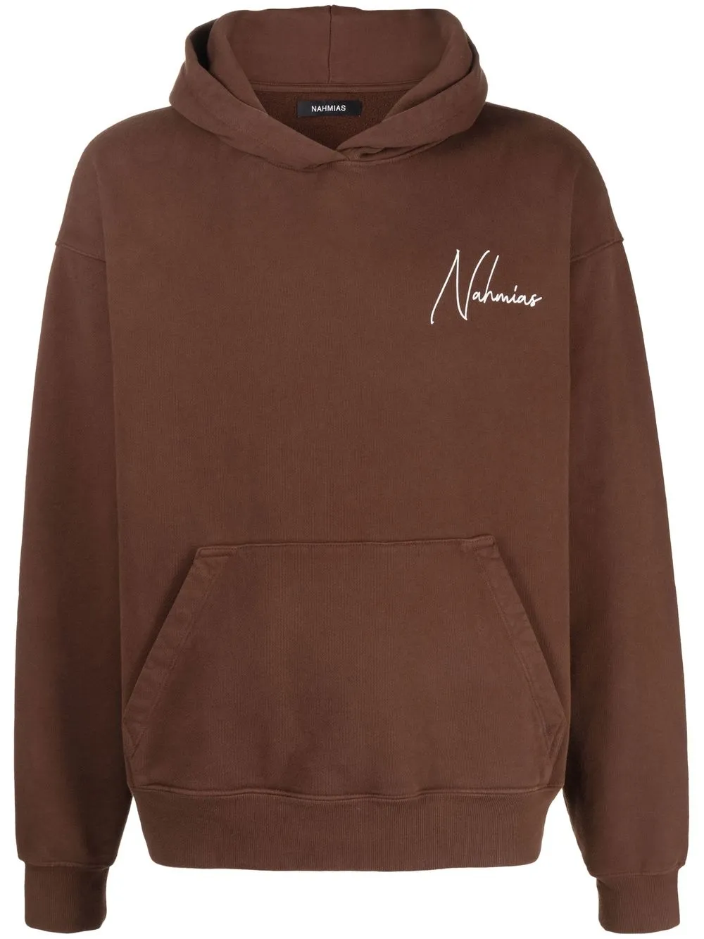 

Nahmias graphic logo-print hoodie - Brown