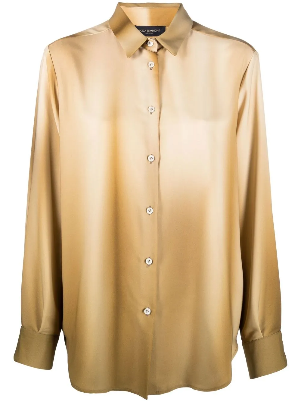 

Piazza Sempione ombre-effect long sleeve shirt - Neutrals