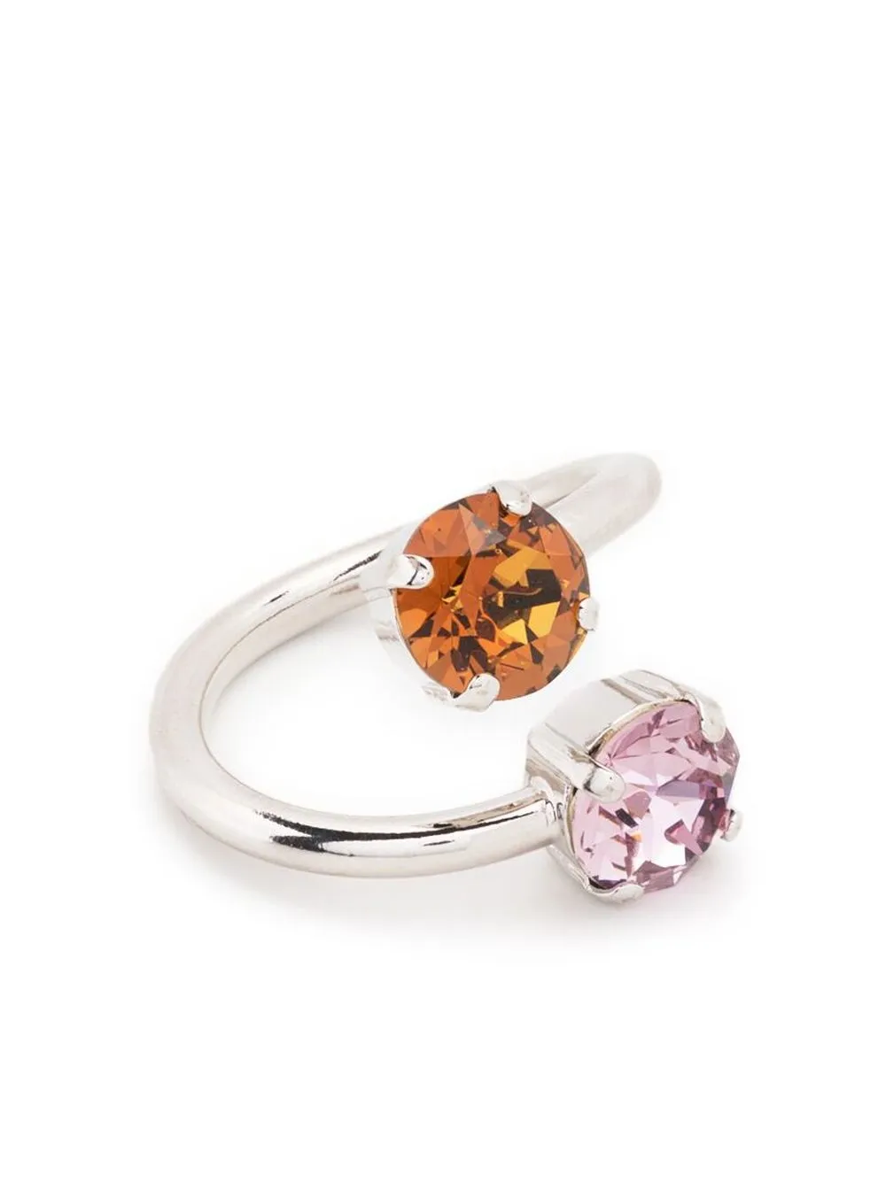 

Justine Clenquet Chris crystal-embellished ring - Silver