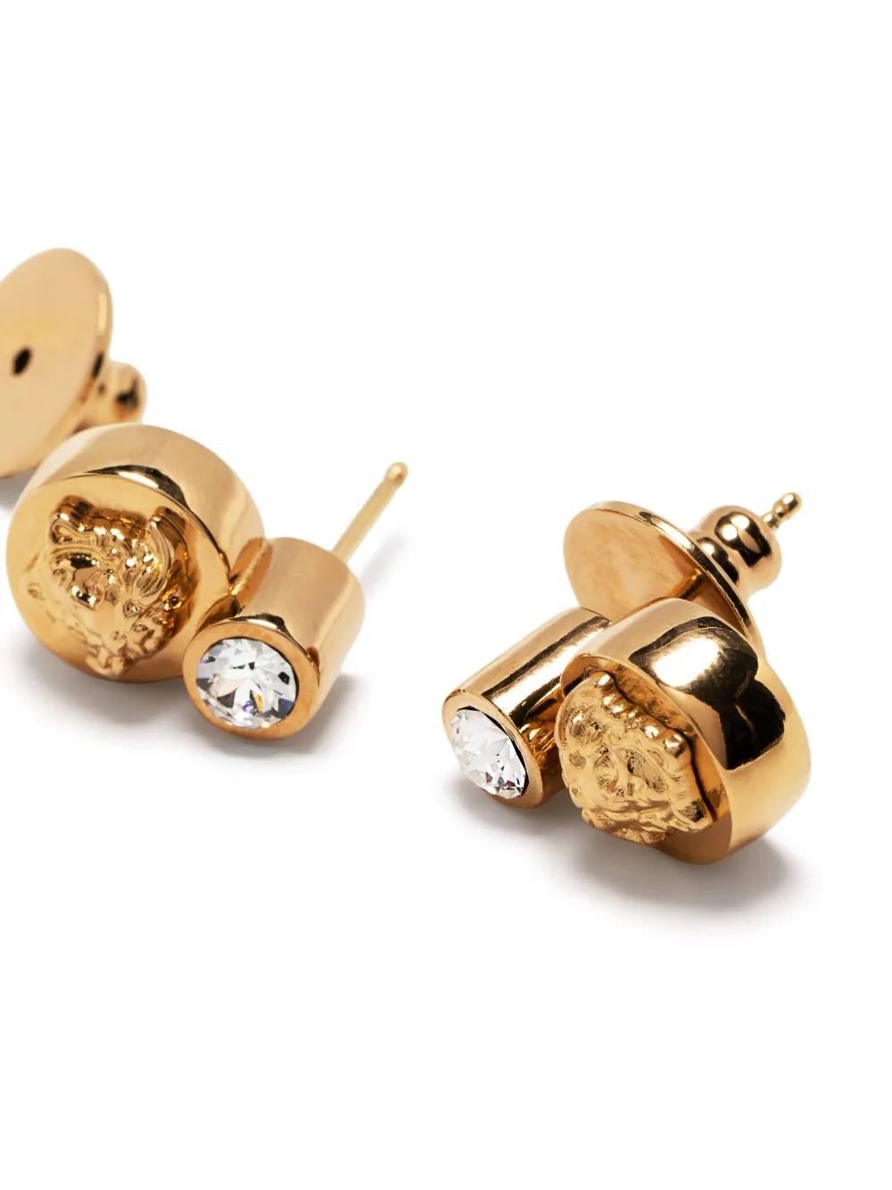 Versace Medusa Head Stud Earrings In Gold
