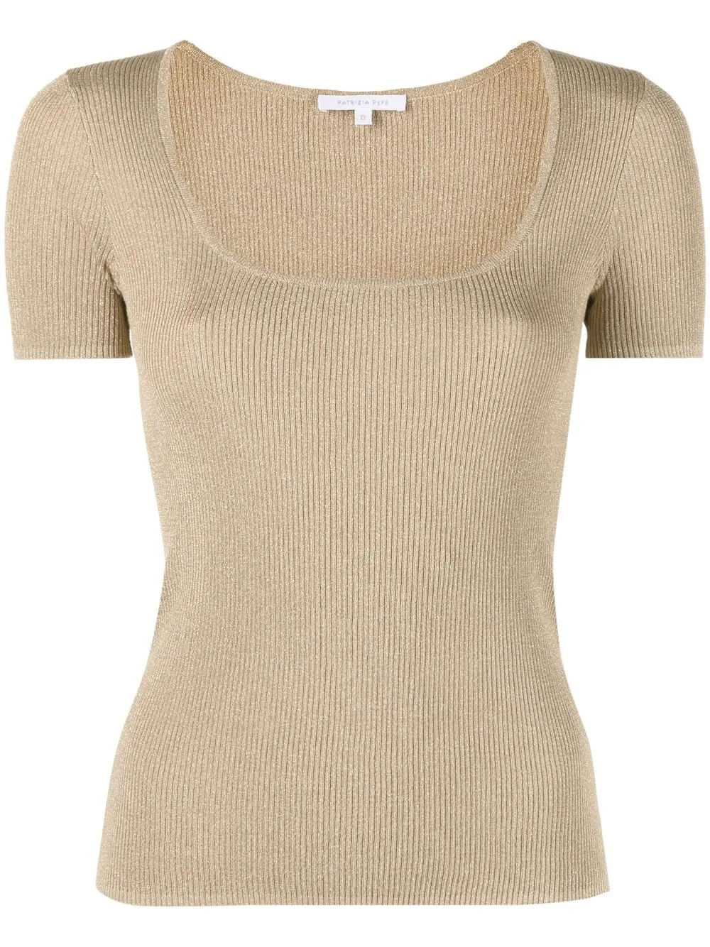 

Patrizia Pepe Essential rib-knit lurex sweater - Neutrals