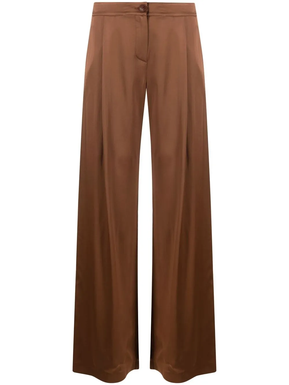 

Patrizia Pepe wide-leg satin Palazzo pants - Brown