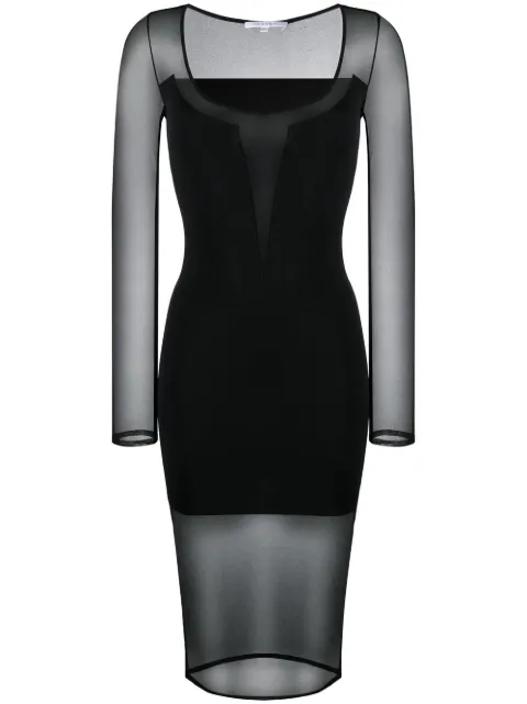 Patrizia Pepe sheer-panelled midi dress