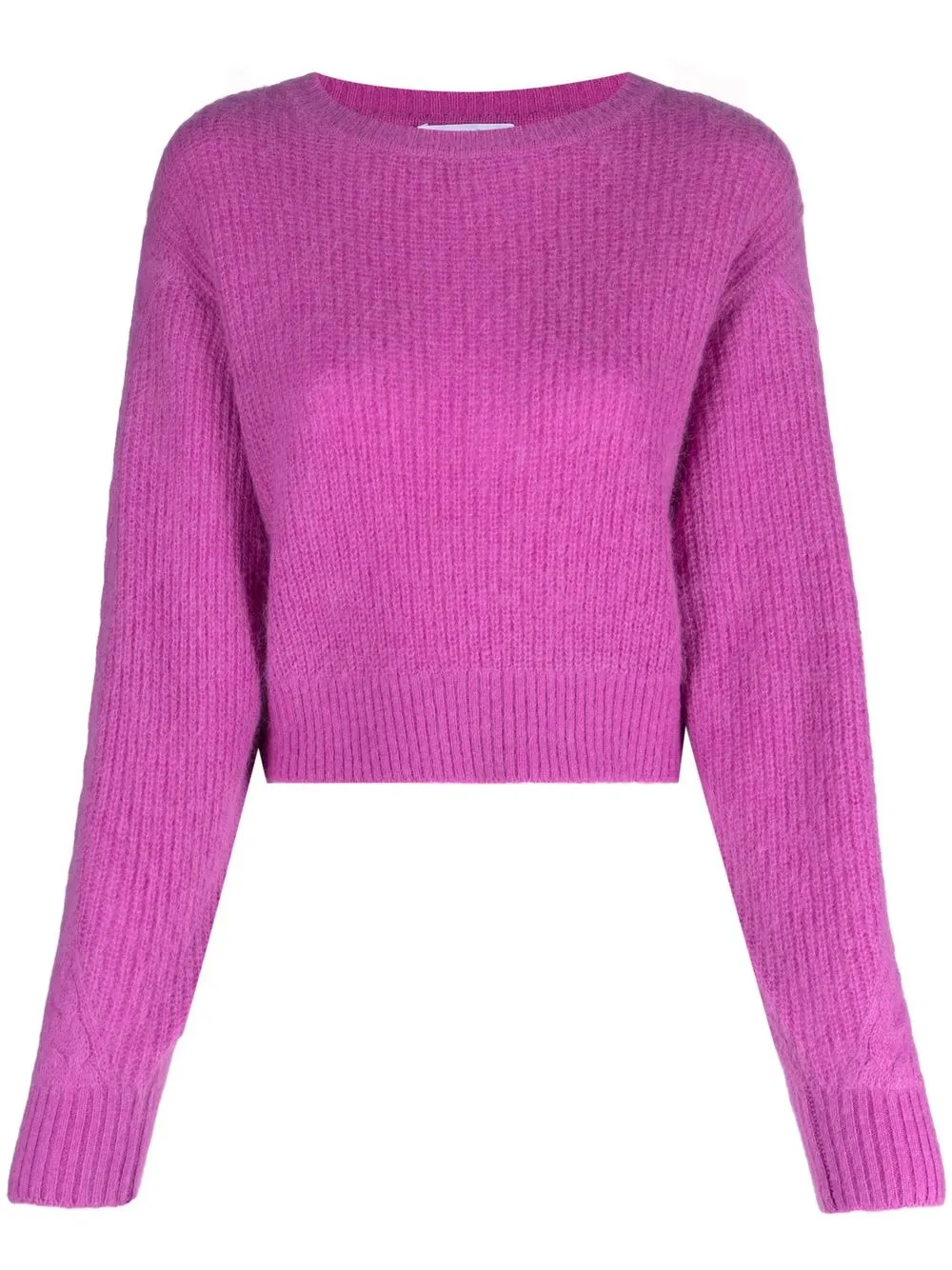 

Patrizia Pepe open-work panelled wool jumper - Purple