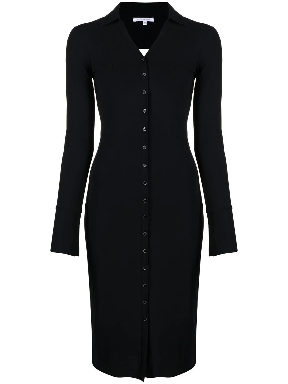 

Patrizia Pepe vestido camisero manga larga - Negro
