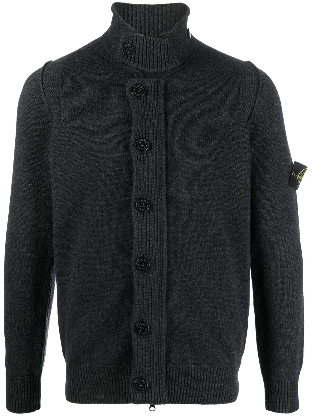 Stone Island cárdigan tejido manga larga - Gris