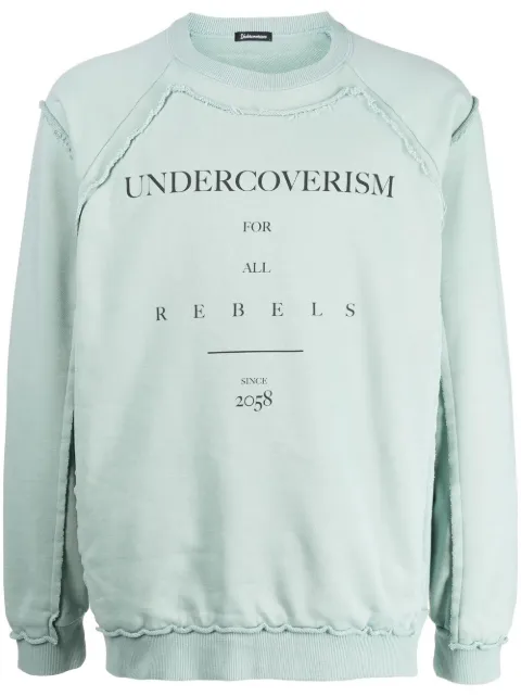 Undercoverism sudadera con cuello redondo y logo estampado