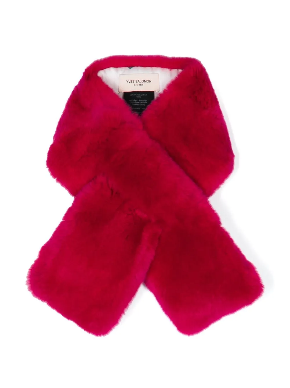 

Yves Salomon Enfant faux-fur crossover scarf - Pink
