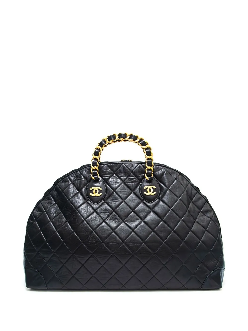 

Chanel Pre-Owned 1992 CC diamond-quilted holdall - Black