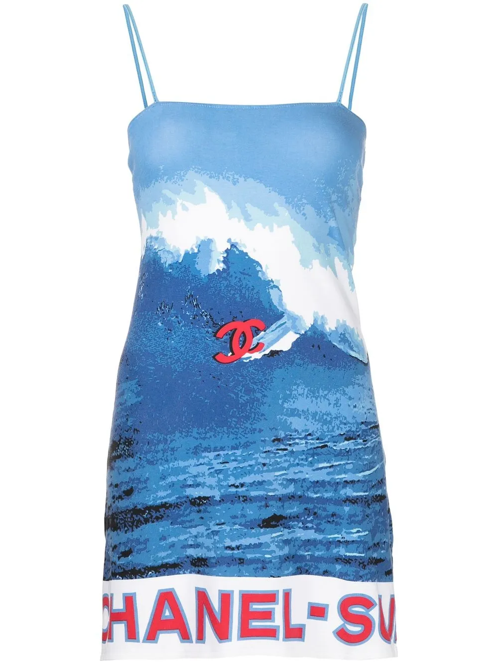 

CHANEL Pre-Owned Surf camisole dress - Blue