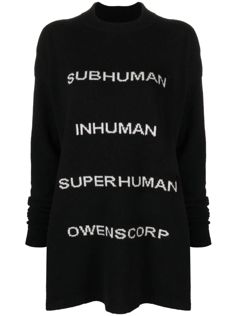 

Rick Owens slogan-intarsia jumper - Black