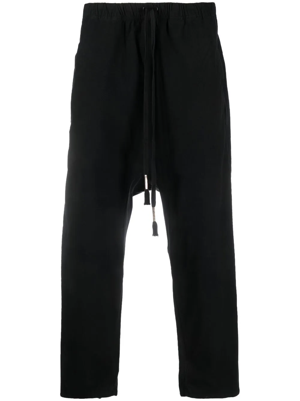

Boris Bidjan Saberi drop-crotch drawstring trousers - Black