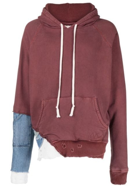 Greg Lauren patchwork distressed hoodie