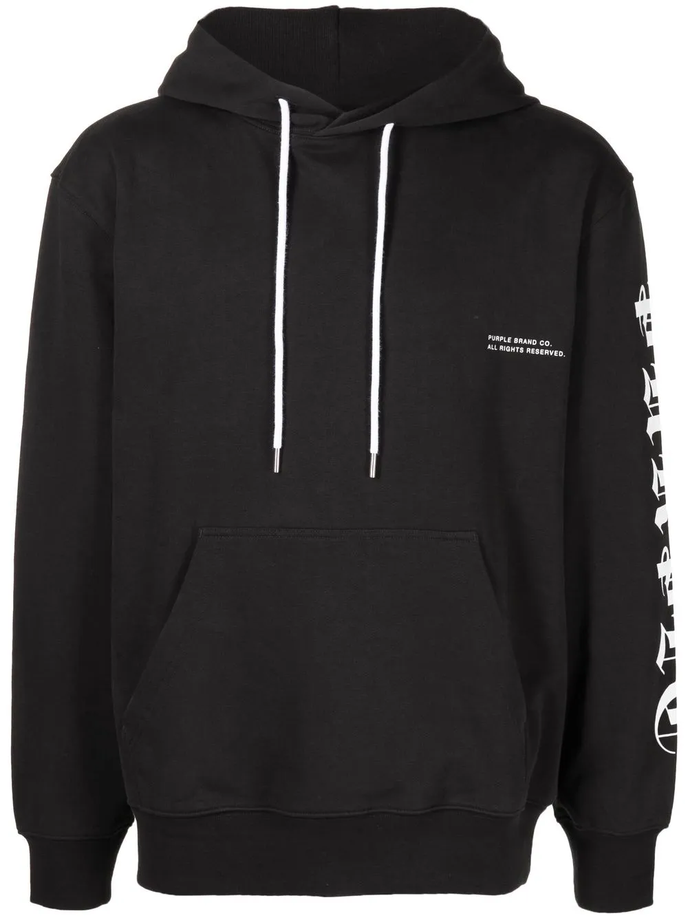 

Purple Brand graphic-print long-sleeve hoodie - Black