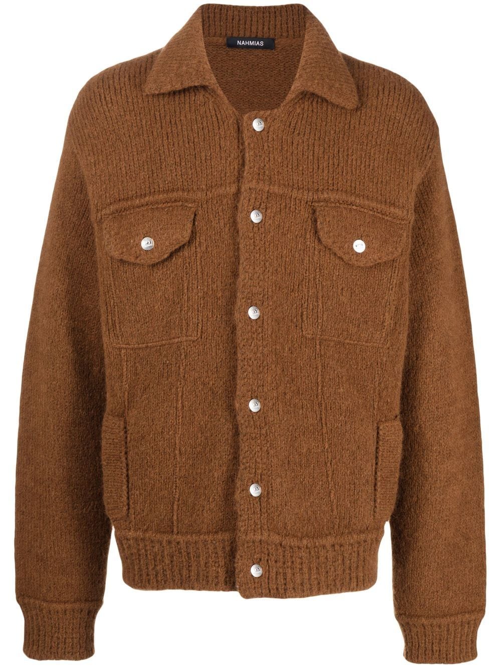 Nahmias Panelled Button-up Cardigan In Brown