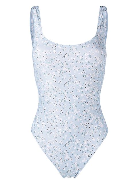 peony Forever floral-print one-piece