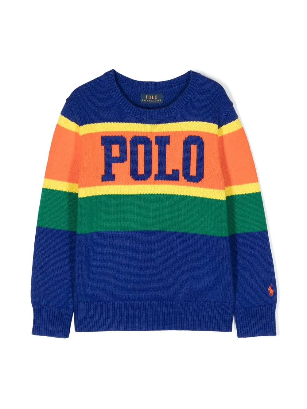 

Ralph Lauren Kids Polo stripe knitted jumper - Blue