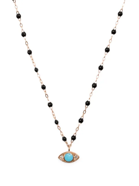 Gigi Clozeau Collana Evil Eye in oro giallo 18kt con diamante e turchese