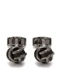 Tateossian Knot gunmetal-plated cufflinks - Black