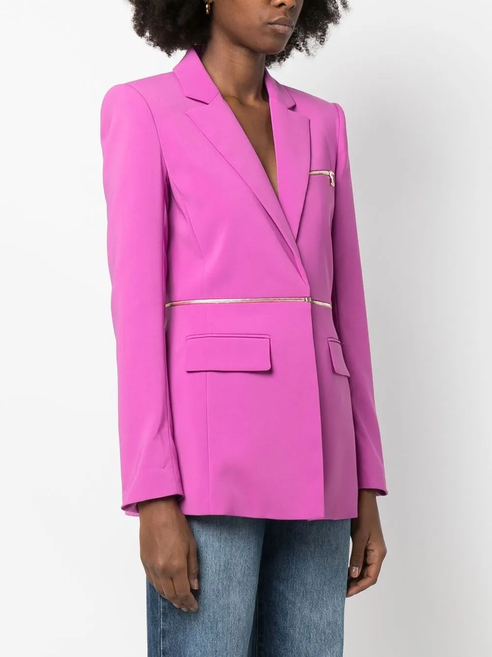 Patrizia Pepe zip-up notched-lapel Blazer - Farfetch