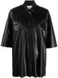 Nanushka Roque faux-leather shirt - Black