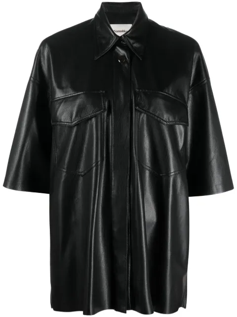 Nanushka Roque faux-leather shirt