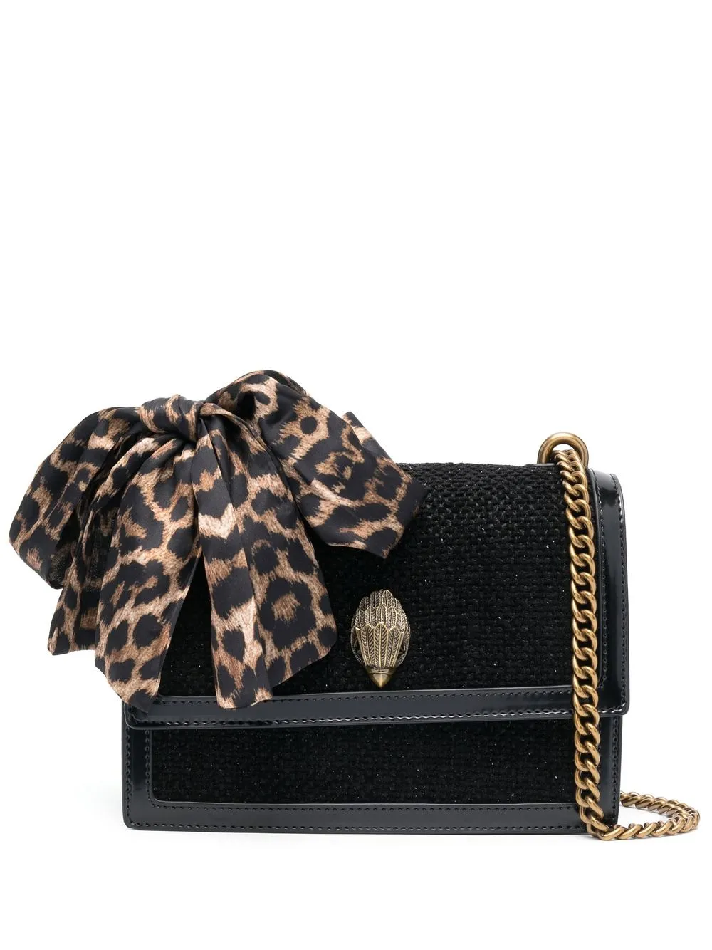 

Kurt Geiger London logo-plaque leather shoulder bag - Black