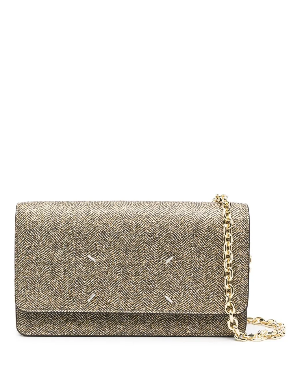 

Maison Margiela herringbone-print four-stitch wallet bag - Yellow