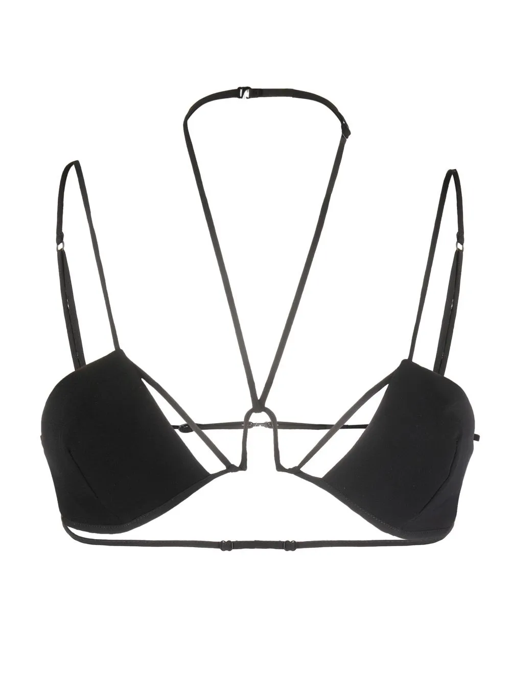 

Nensi Dojaka halterneck double-strap bra - Black