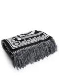 Versace Barocco-print knitted blanket - Black