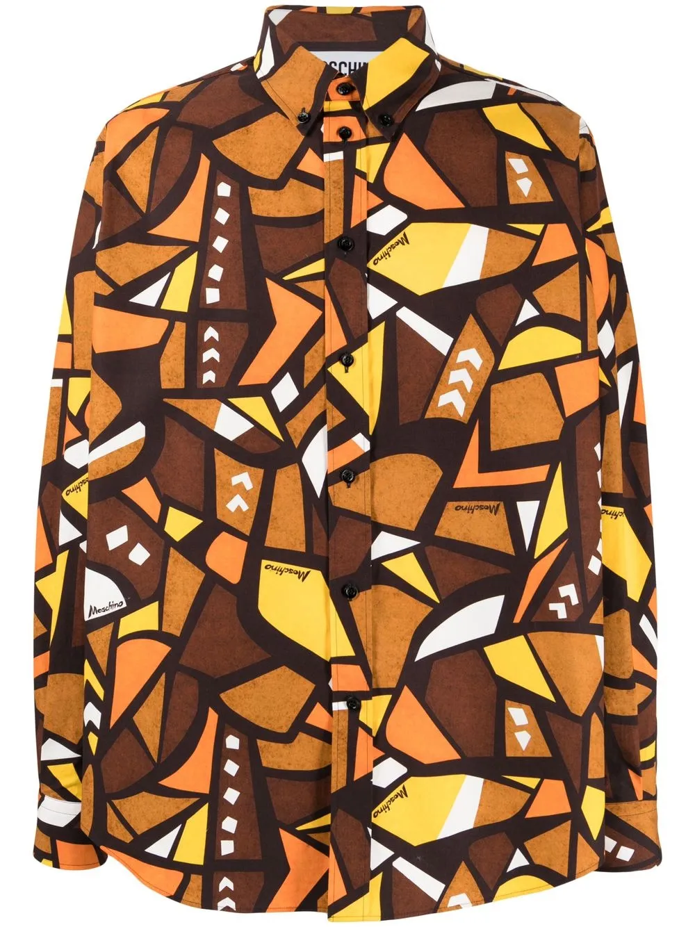 

Moschino patterned button-up shirt - Brown
