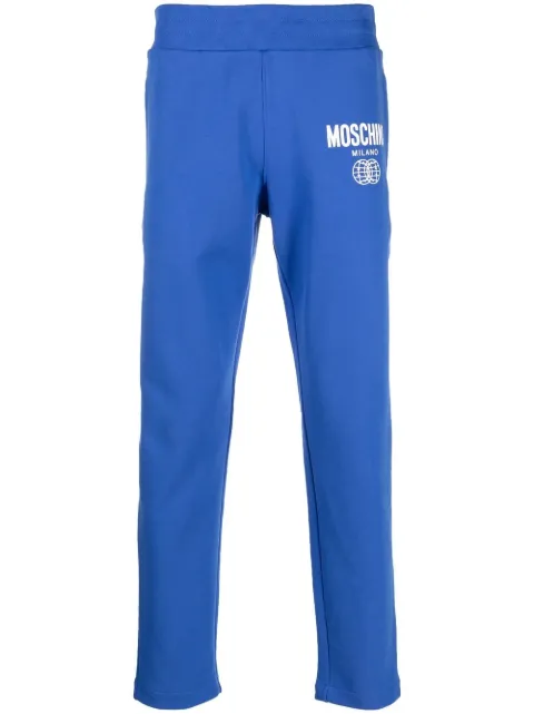 Moschino logo-print organic-cotton track pants