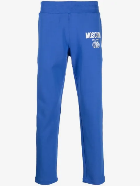 Moschino logo-print organic-cotton track pants