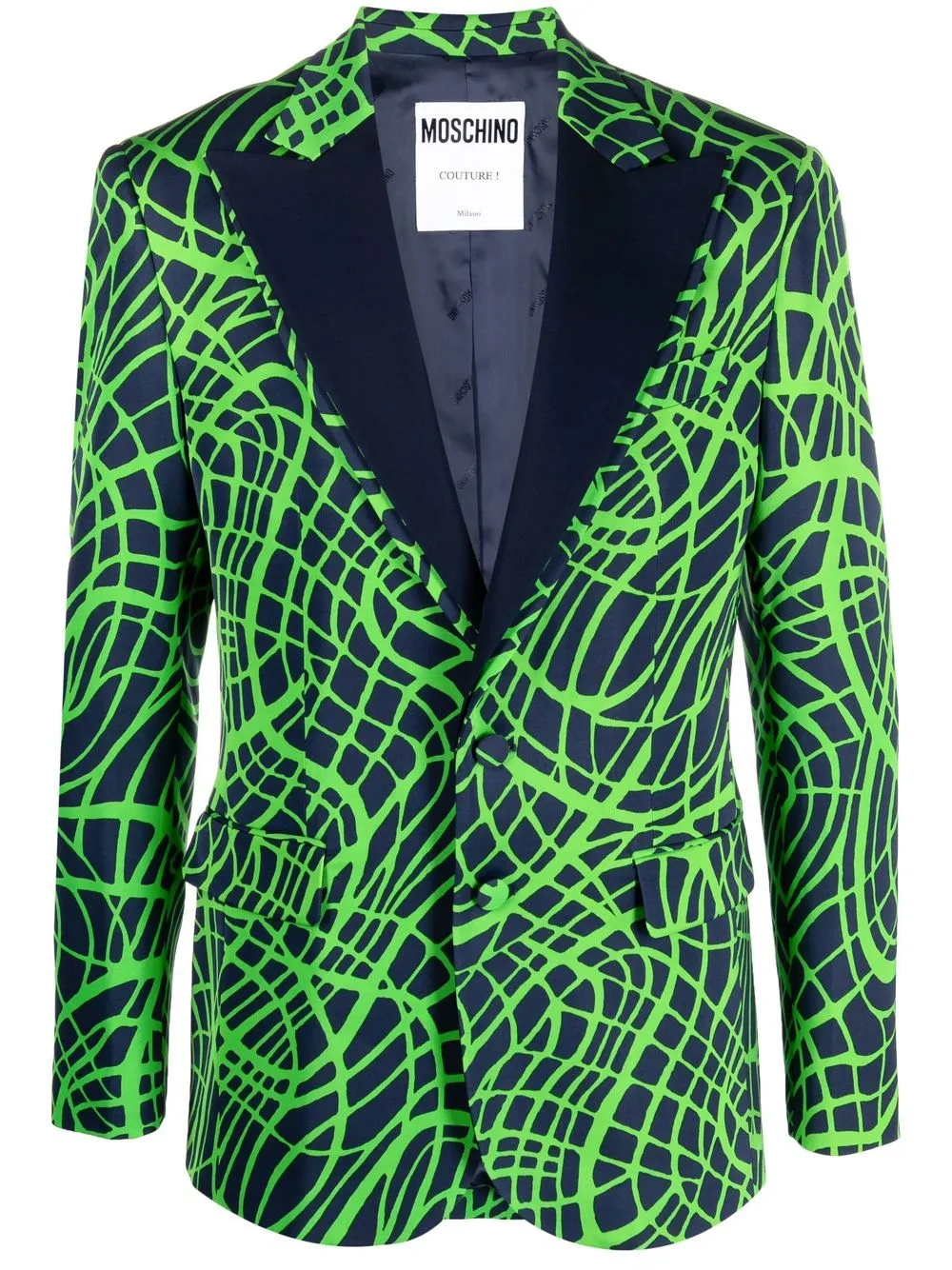 

Moschino graphic-print single-breasted blazer - Blue